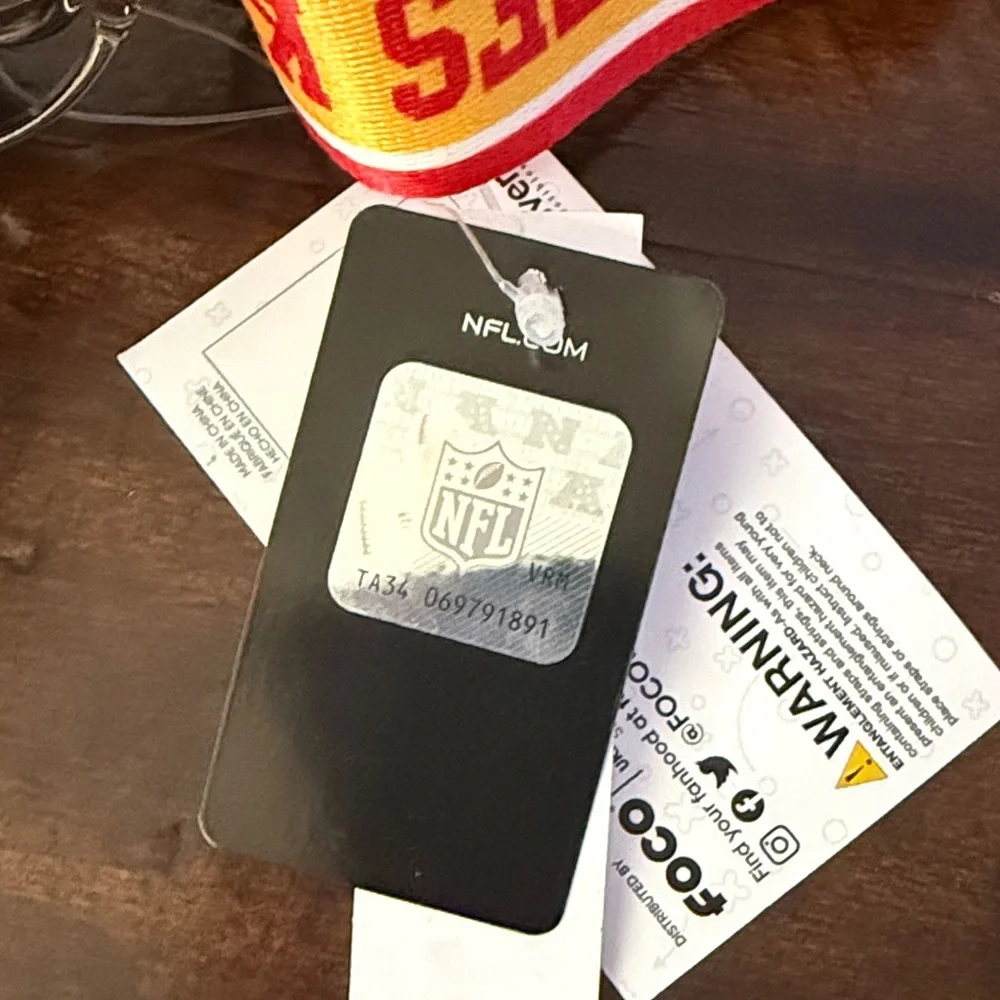 KC Chiefs Clear Crossbody Bag Red and Yellow Strap NWT NFL - Picture 6 of 6